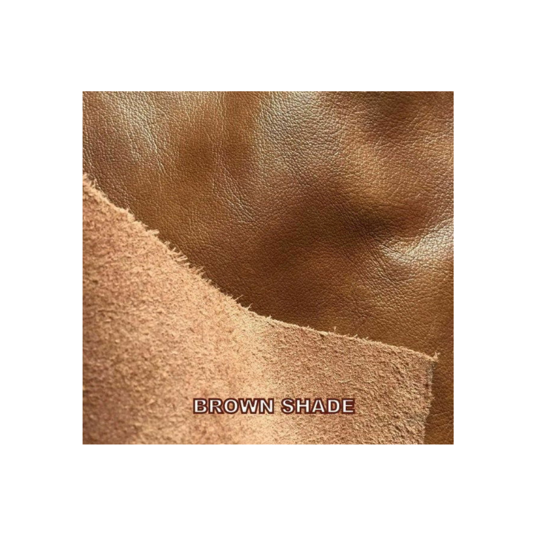 CHALECO DE CUERO MARRÓN PARA HOMBRE ESTILO MOTERO - B10-BRW