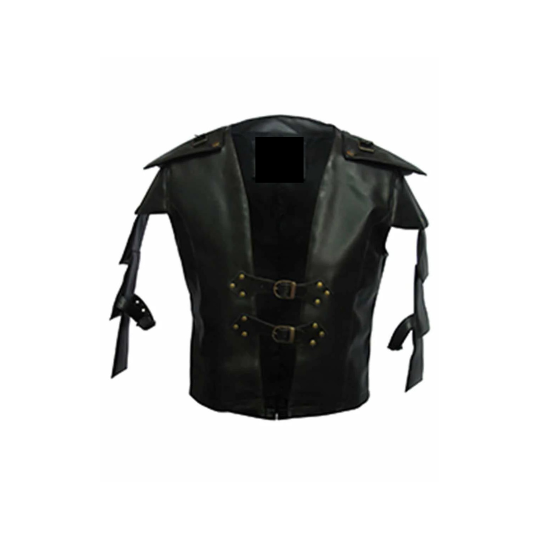 MENS BLACK LEATHER HEAVY DUTY STEAMPUNK VICTORIAN ARMOUR - B27