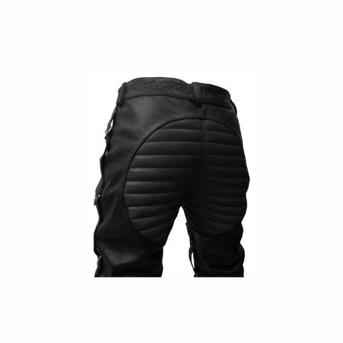 Jeans de bondage robustes en cuir véritable - RAW1