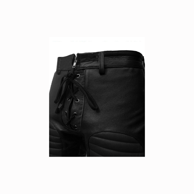 Jeans de bondage robustes en cuir véritable - RAW1