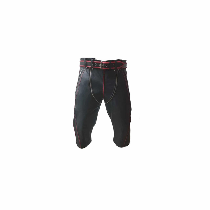Mens Leather Heavy Duty Bondage Shorts - RAW2