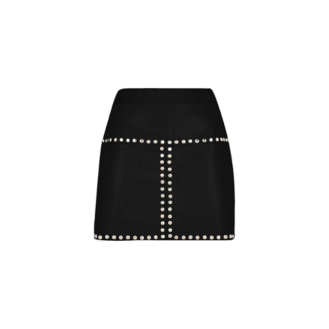 Soft Sheep Black Leather Mini Skirt - SK1 - BLK