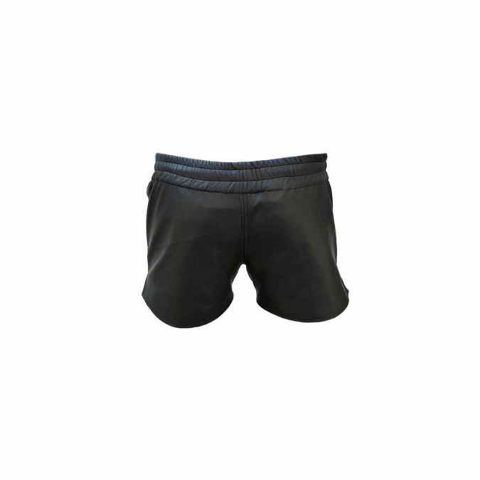 Calzoncillos tipo bóxer de piel de oveja auténtica de color negro para hombre - SHORTS3 - BLK