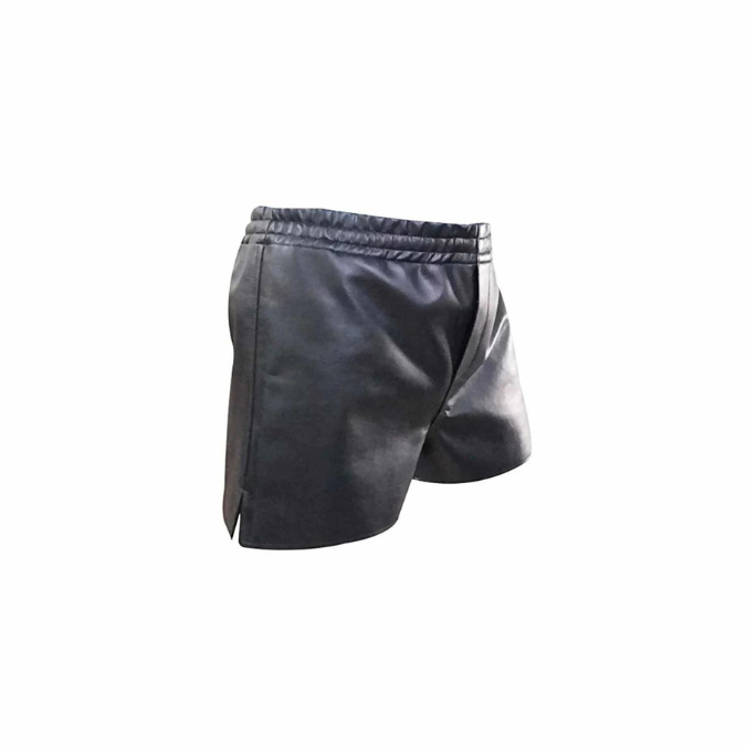 Calzoncillos tipo bóxer de piel de oveja auténtica de color negro para hombre - SHORTS3 - BLK