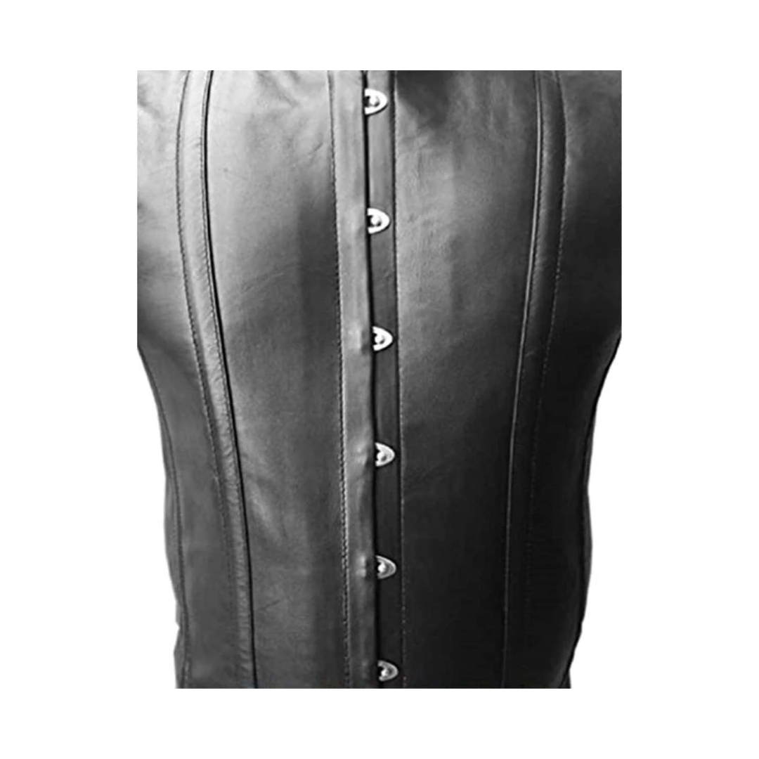 mens leather motorcycle vest