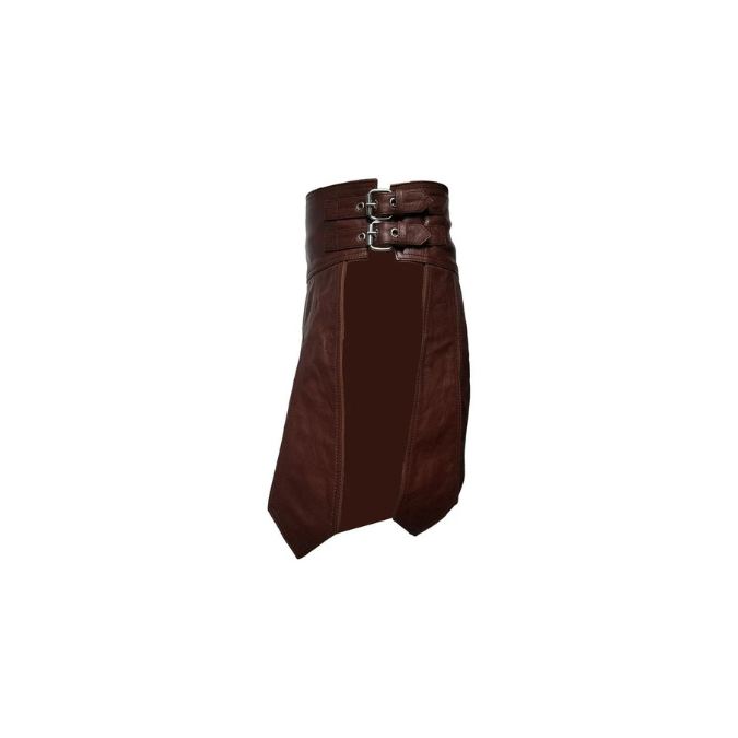brown leather kilt straps