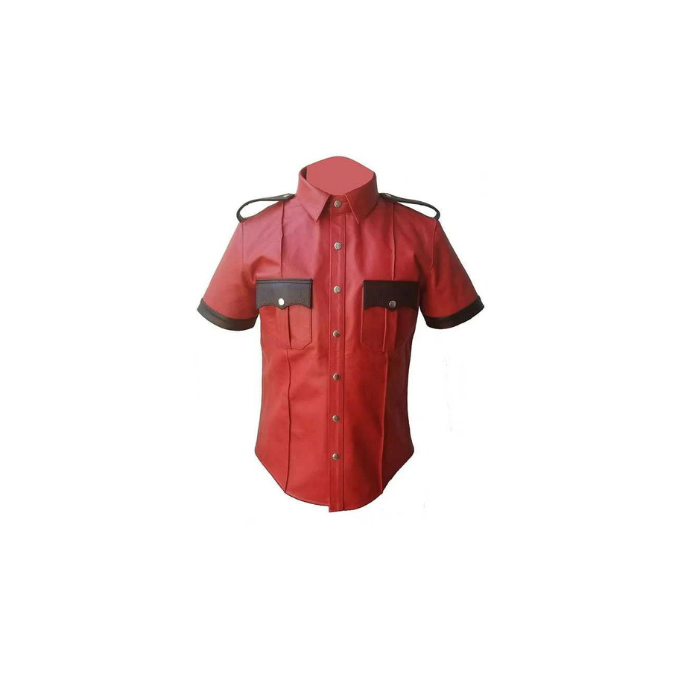 mens lightweight leather shirt