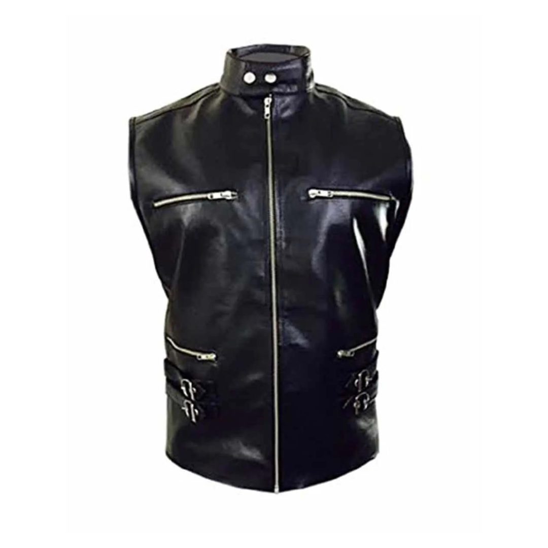 leather riding vest
