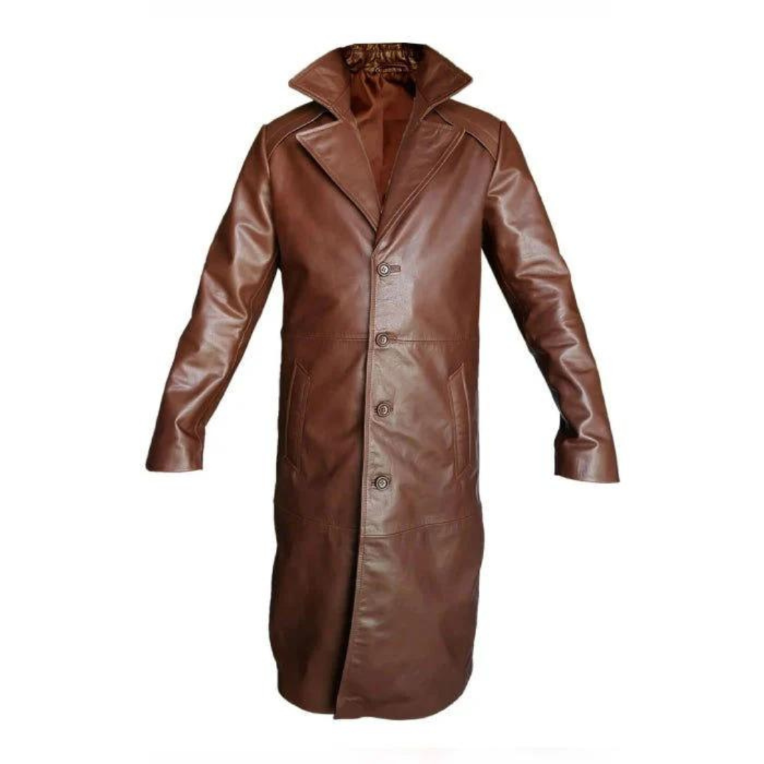leather puffer coat