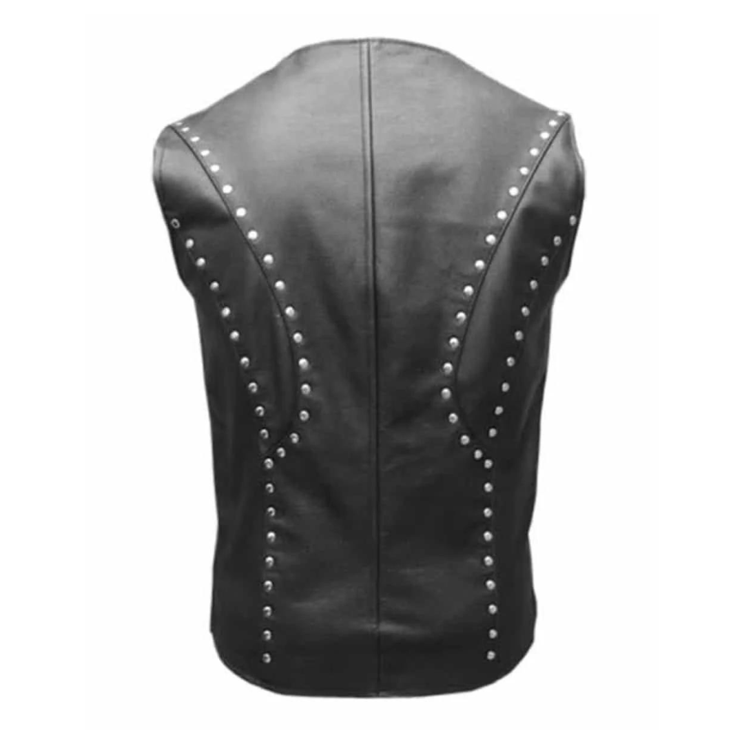 leather black vest