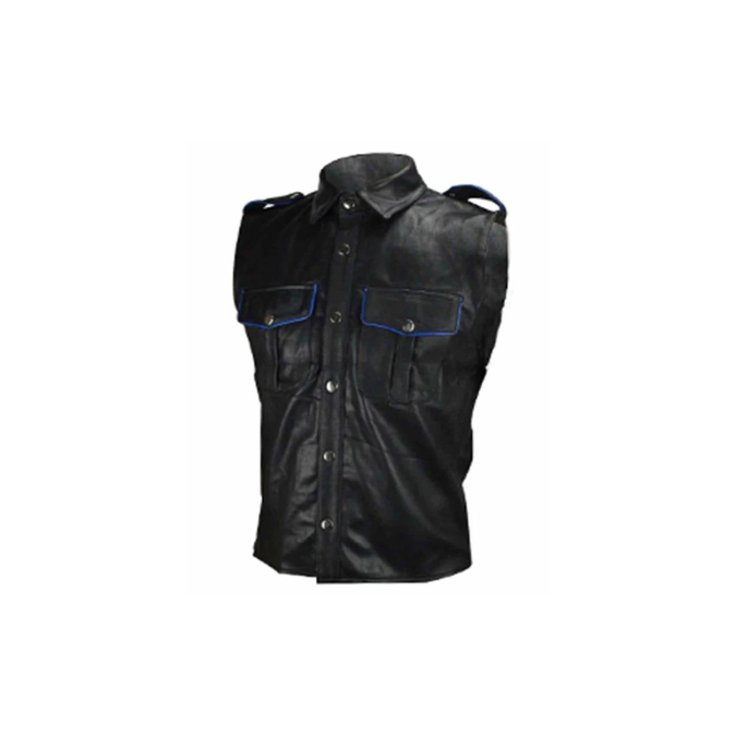 mens leather shirt
