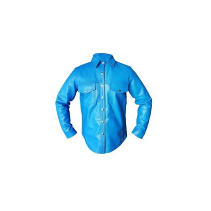 Blue Leather Shirt