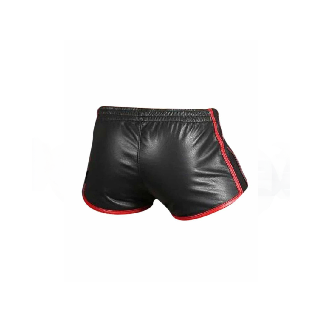 Pantalones cortos deportivos tipo bóxer para hombre, de piel de cordero suave, color negro - SHORTS6