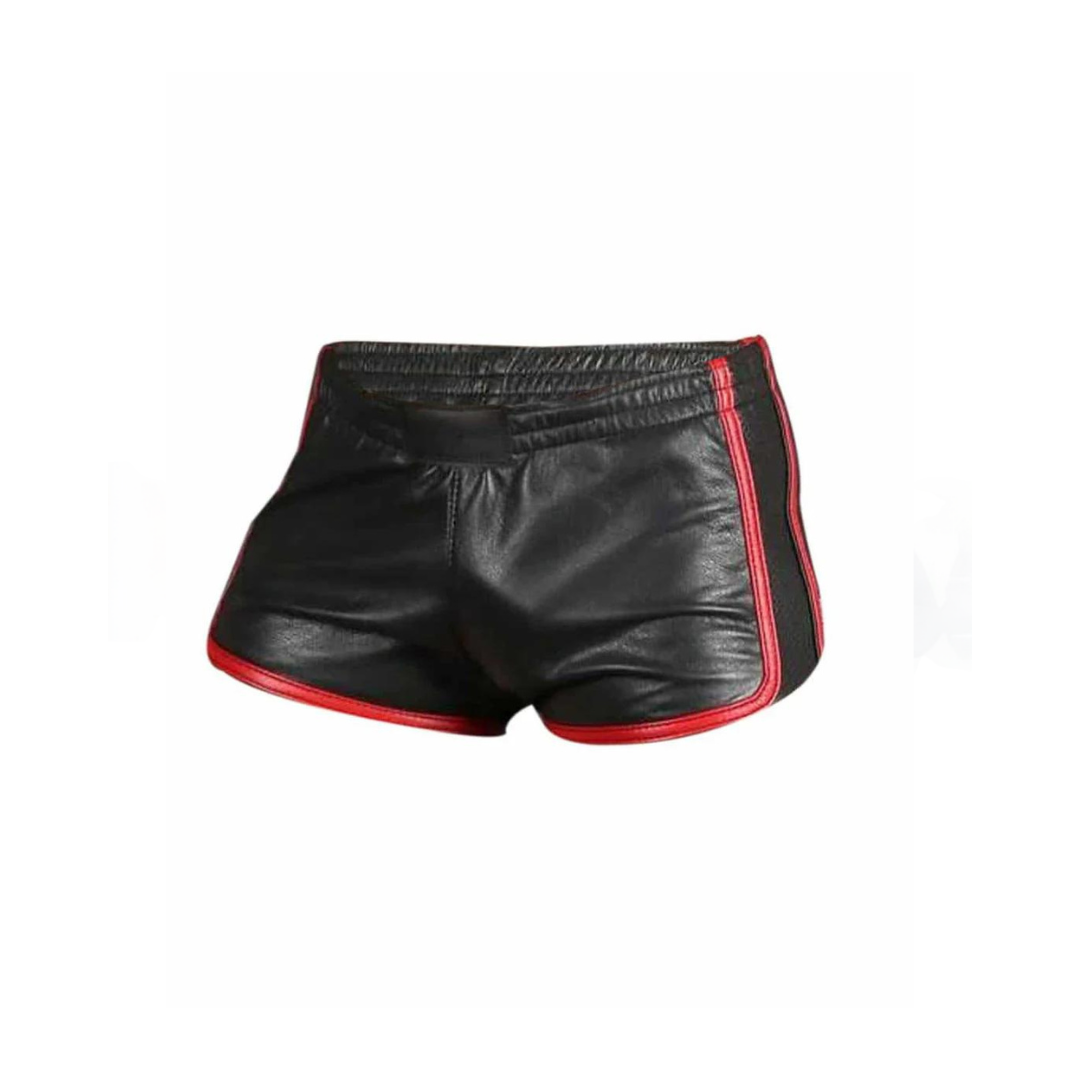 Pantalones cortos deportivos tipo bóxer para hombre, de piel de cordero suave, color negro - SHORTS6