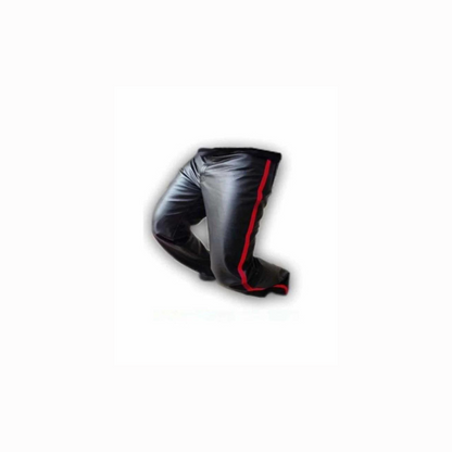 Men Real Leather One Panel Style Pant Jeans Trouser - J2 - RED
