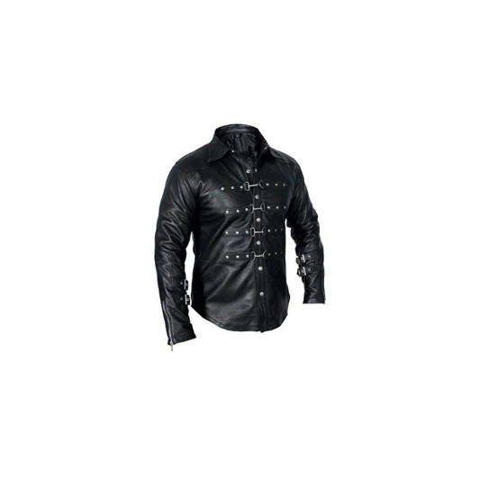 Black sheep leather shirt