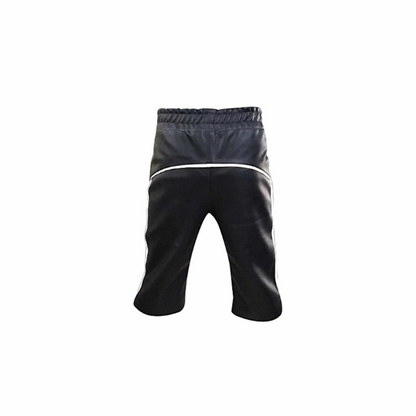 Pantalones cortos cargo de cuero auténtico negro para hombre - SHORTS4