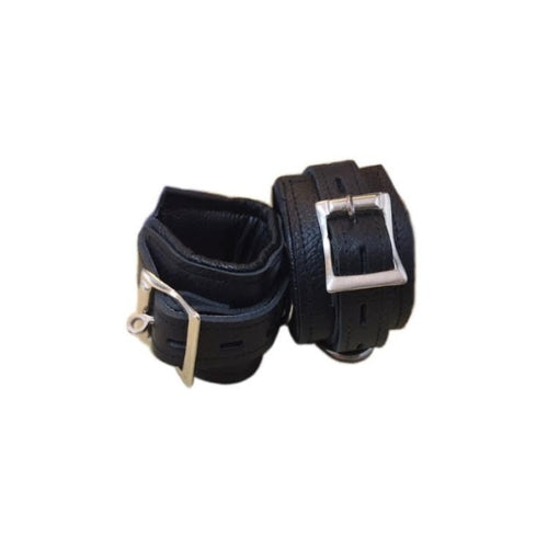 2 Pieces Black Bondage Wrist Restraints - REST2-BLK