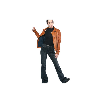 Womens Classic Biker Style Jacket Genuine Sheep Leather Superior Quality Fashion Jacket – ELF37
