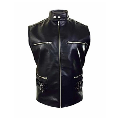  leather riding vest