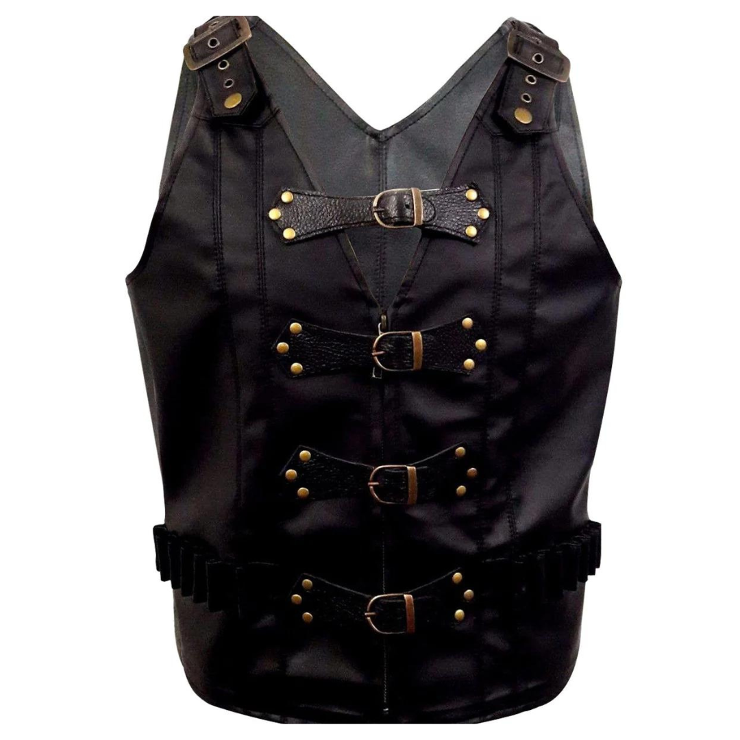 leather puffer vest