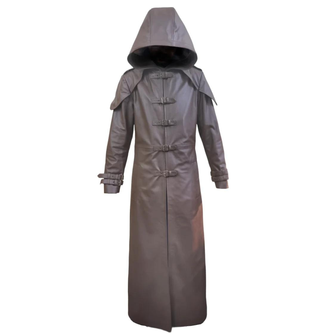 leather coat with fur