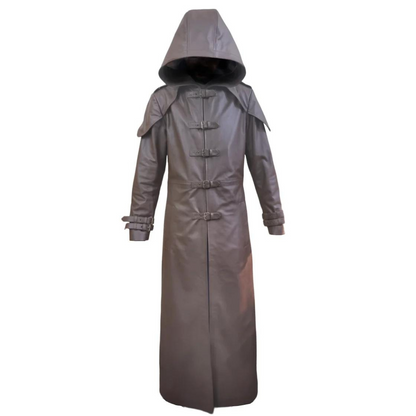 leather coat with fur