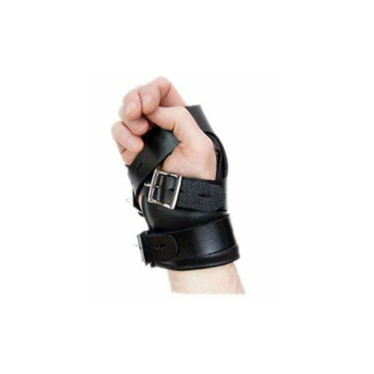 Leather Suspension Hand Wrist Cuffs with Locking Buckles (CUFF3)