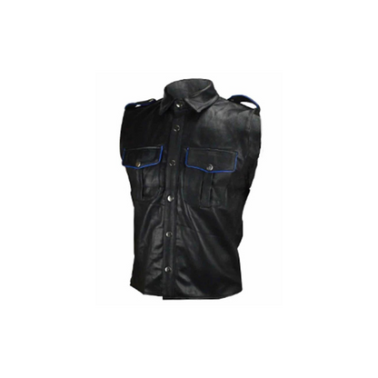 mens leather shirt