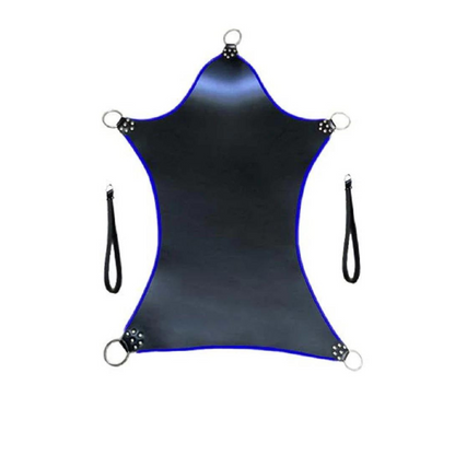 Adult Sex Sling Black Leather Heavy Duty Stirrups Mountable Swing - (SW2)
